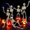 5Pcs Halloween Skeleton Decors 16" Full Body Mini Plastic Skeleton Figurine With Posable Joints For Halloween Party Yard